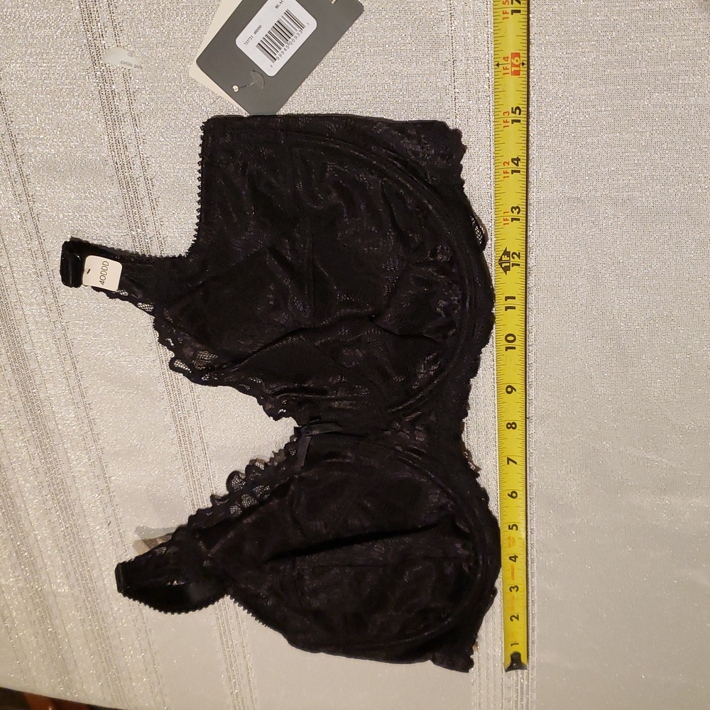 Déesse Lingerie by 'Femme Couture' Underwire Balconette Full BRA NEW BLACK Plus - Picture 5 of 16